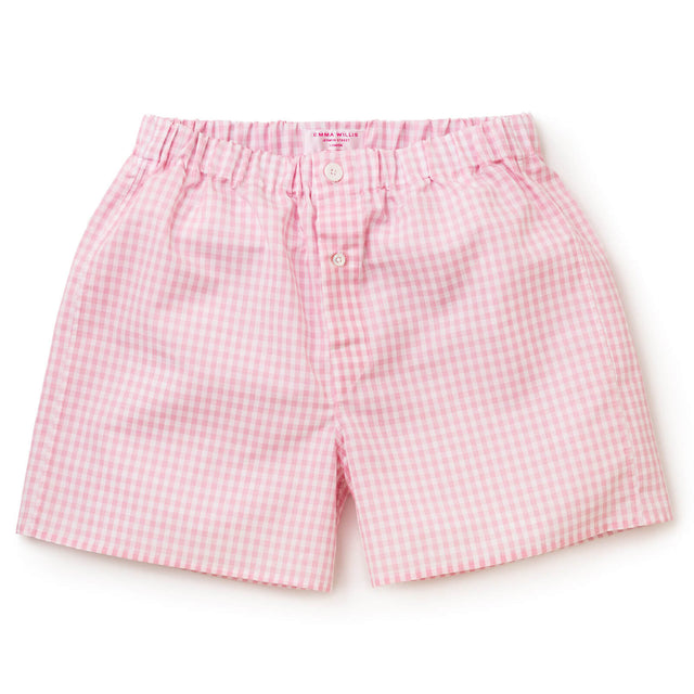 Pink Soyella Music Check Boxer Shorts - Slim Fit