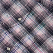 Uneven Checked Shirt Pink