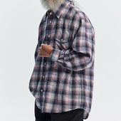Uneven Checked Shirt Pink