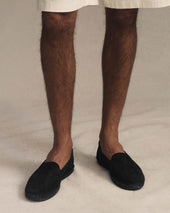 Suede Tonal Espadrille - Black
