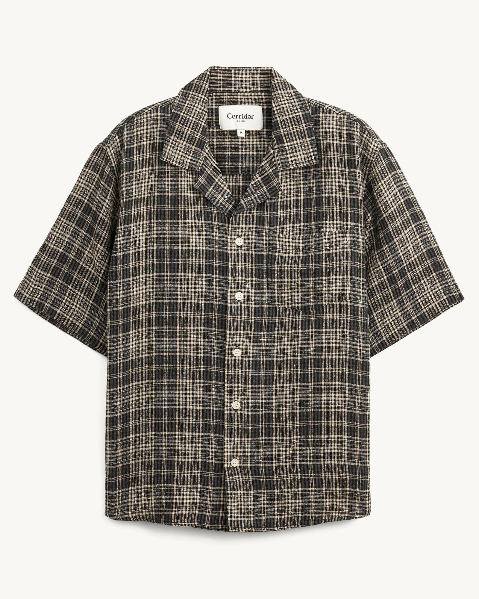 Plaid Seersucker SS - Black