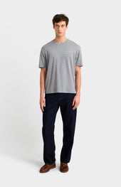 Men's Heavyweight Long Staple Cotton T-shirt In Grey Melange