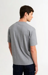 Men's Heavyweight Long Staple Cotton T-shirt In Grey Melange