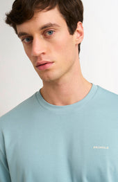 Men's Heavyweight Long Staple Cotton T-shirt In Blue