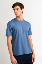 Men's Heavyweight Long Staple Cotton T-shirt In Sky Blue