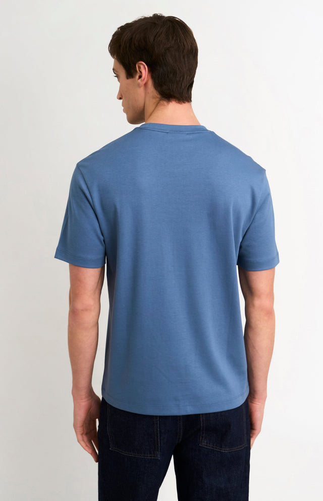 Men's Heavyweight Long Staple Cotton T-shirt In Sky Blue