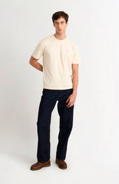 Men's Heavyweight Long Staple Cotton T-shirt In Ecru