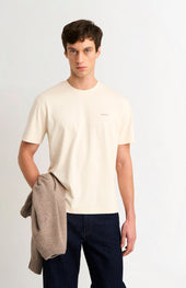 Men's Heavyweight Long Staple Cotton T-shirt In Ecru