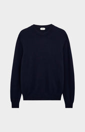 Men's Classic Crew Neck Cashmere Jumper In Navy Blue