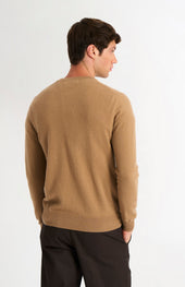 Men's Classic Crew Neck Cashmere Jumper In Camel