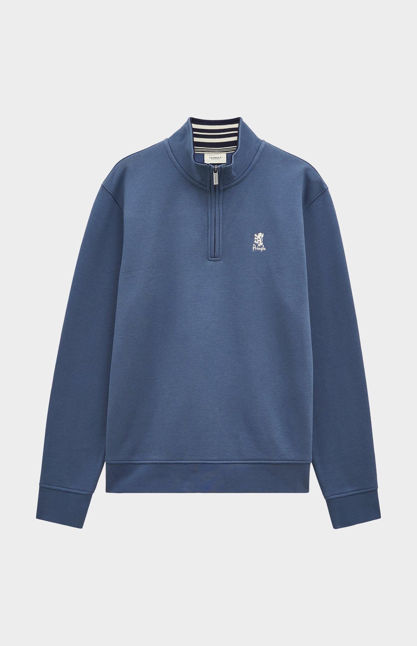 Men's Qtr Zip Track Jumper In Bering Sea Blue