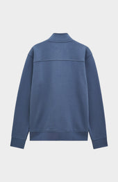 Men's Qtr Zip Track Jumper In Bering Sea Blue