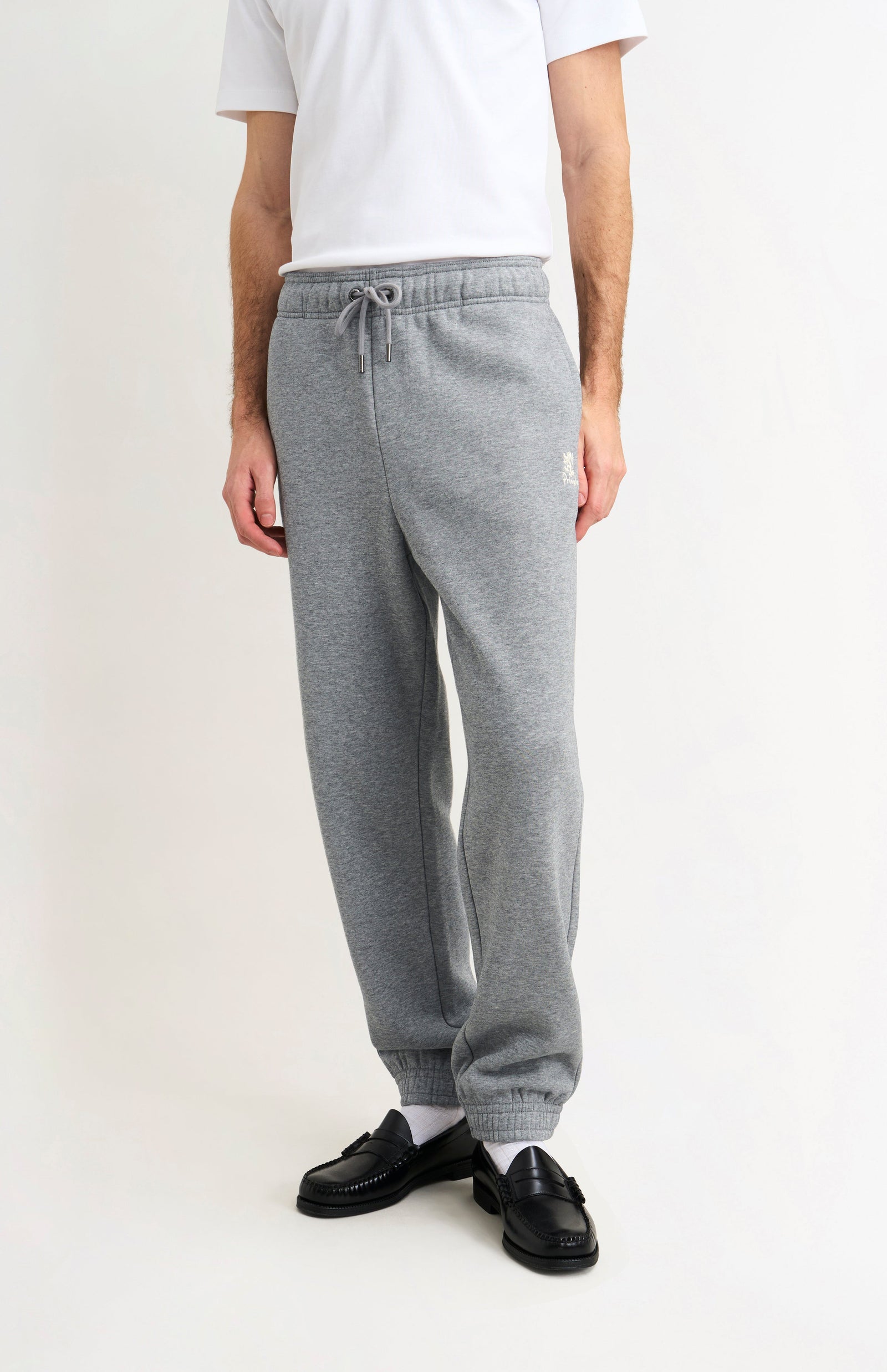 Men's Track Pants with Lion logo In Grey Melange