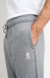 Men's Track Pants with Lion logo In Grey Melange