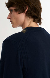 Men's Kessock V-neck Supersoft Lambswool Argyle Jumper In Navy / Blue / Olive