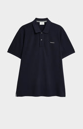 Men's Cotton Modal Pique Polo Shirt In Navy