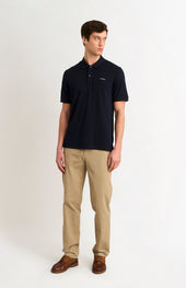 Men's Cotton Modal Pique Polo Shirt In Navy