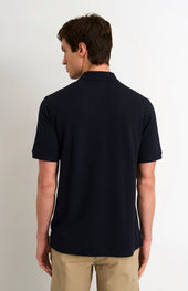 Men's Cotton Modal Pique Polo Shirt In Navy