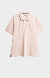 Men's Cotton Modal Pique Polo Shirt In Dusty Pink