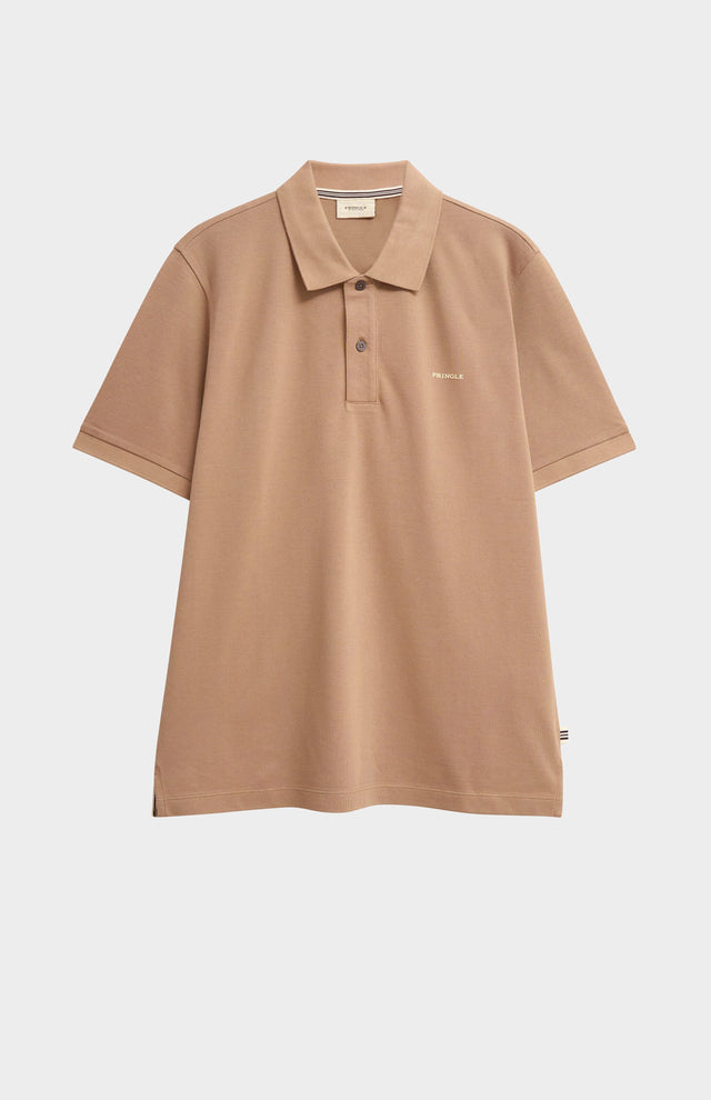 Men's Cotton Modal Pique Polo Shirt In Mushroom