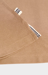 Men's Cotton Modal Pique Polo Shirt In Mushroom