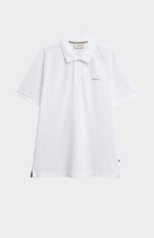 Men's Cotton Modal Pique Polo Shirt In White