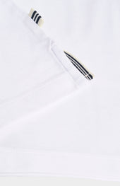 Men's Cotton Modal Pique Polo Shirt In White