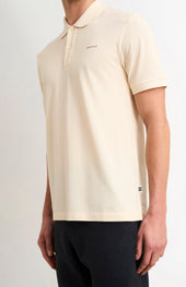 Men's Cotton Modal Pique Polo Shirt In Ecru
