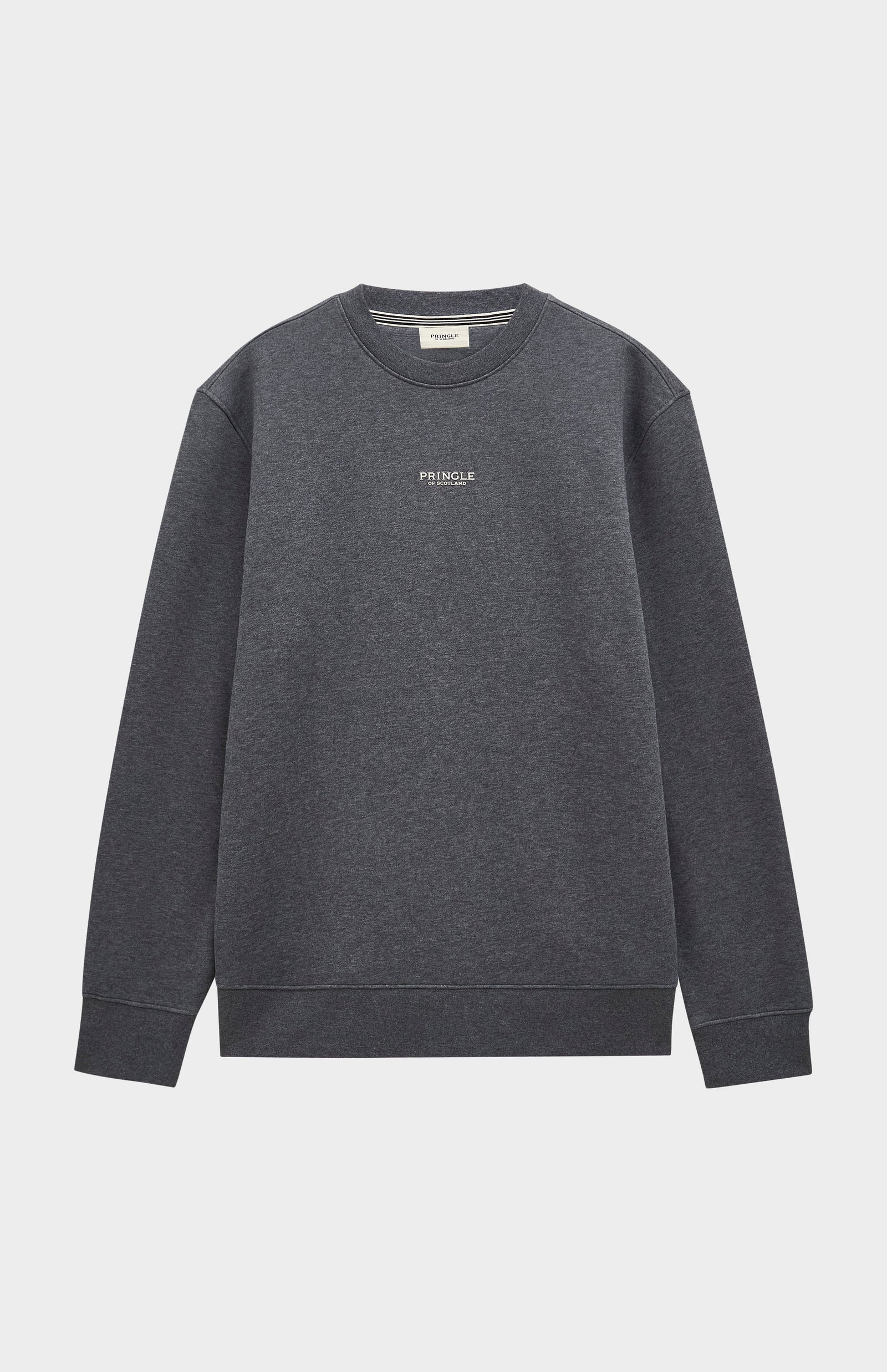 Men's Crew Neck Sweatshirt In Charcoal Melange