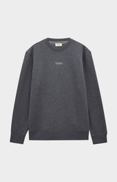 Men's Crew Neck Sweatshirt In Charcoal Melange