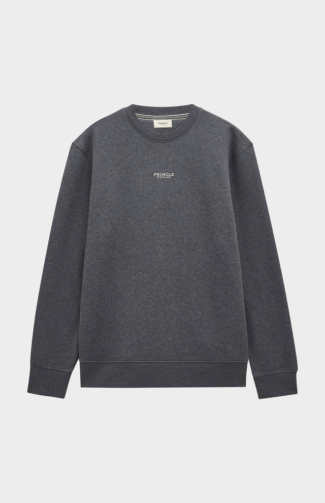 Men's Crew Neck Sweatshirt In Charcoal Melange