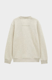 Men's Crew Neck Sweatshirt In Ecru Beige Melange