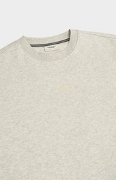 Men's Crew Neck Sweatshirt In Ecru Beige Melange