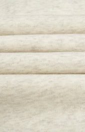 Men's Crew Neck Sweatshirt In Ecru Beige Melange