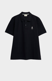 Men's Cotton Pique Polo Shirt In Black