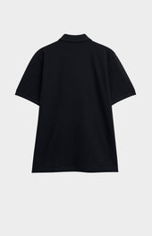 Men's Cotton Pique Polo Shirt In Black