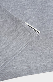 Men's Cotton Pique Polo Shirt In Grey Melange
