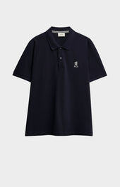 Men's Cotton Pique Polo Shirt In Navy