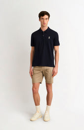 Men's Cotton Pique Polo Shirt In Navy