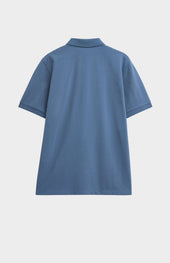Men's Cotton Pique Polo Shirt In Bering Blue