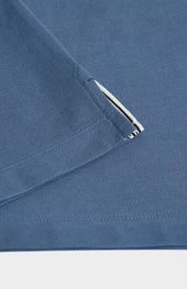 Men's Cotton Pique Polo Shirt In Bering Blue