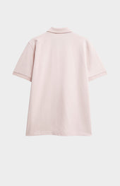 Men's Cotton Pique Polo Shirt In Dusty Pink