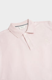 Men's Cotton Pique Polo Shirt In Dusty Pink