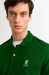 Men's Cotton Pique Polo Shirt In Bright Green