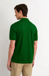 Men's Cotton Pique Polo Shirt In Bright Green