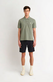 Men's Cotton Pique Polo Shirt In Sage Green