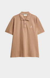Men's Cotton Pique Polo Shirt In Mushroom