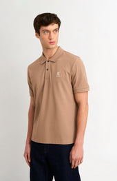 Men's Cotton Pique Polo Shirt In Mushroom