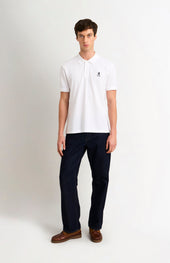 Men's Cotton Pique Polo Shirt In White