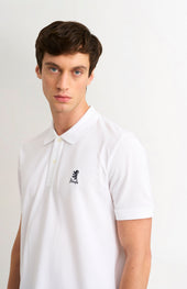 Men's Cotton Pique Polo Shirt In White